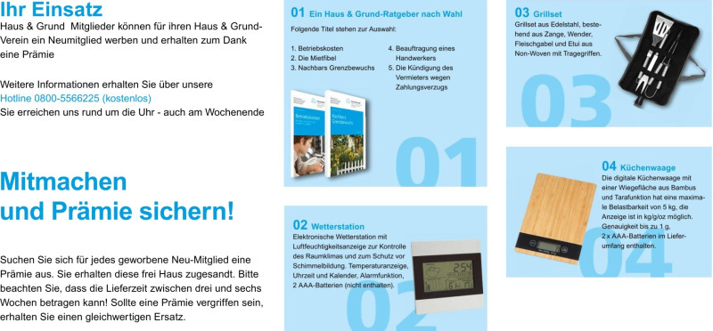 Erklärung der Prämien im MwM-Programm